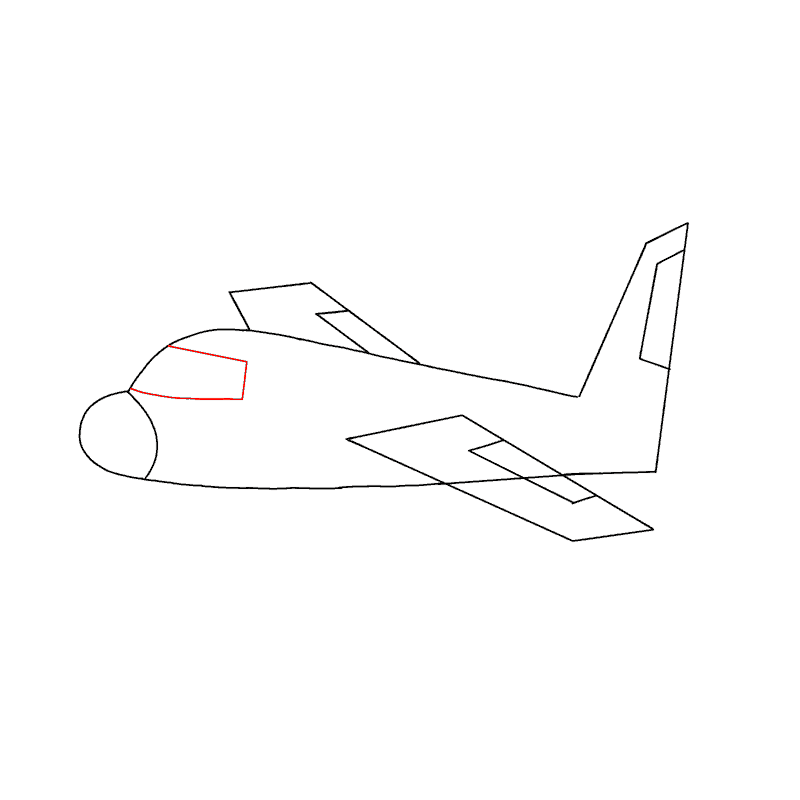 Flugzeug Fenster zeichnen