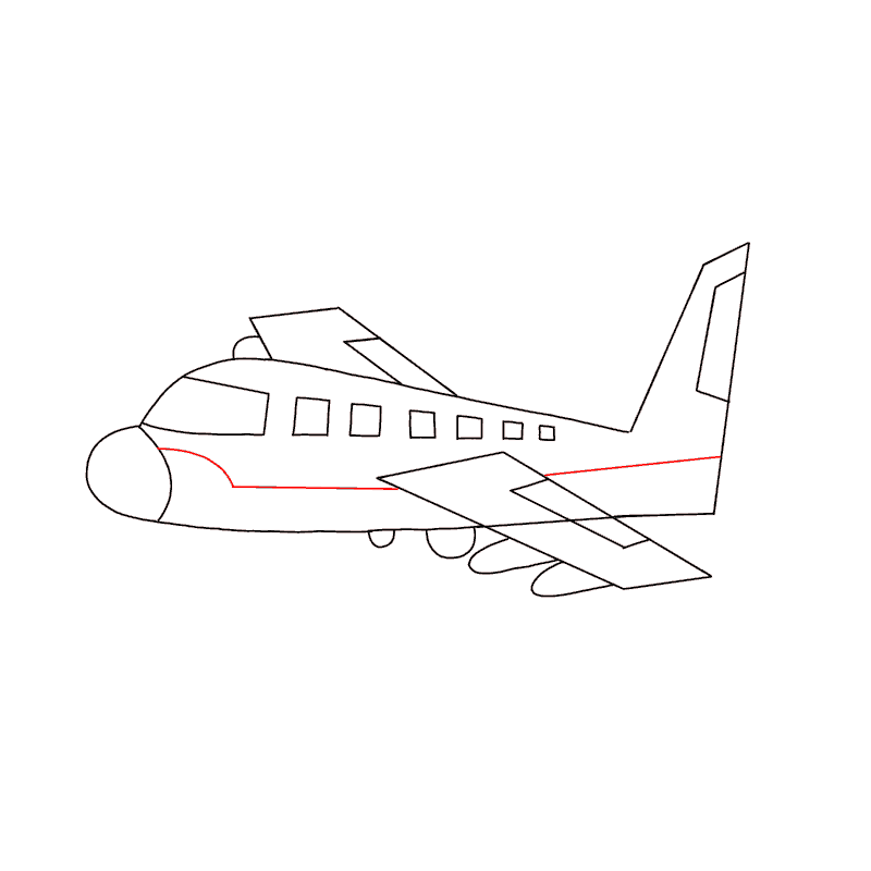 Flugzeug zeichnen 10