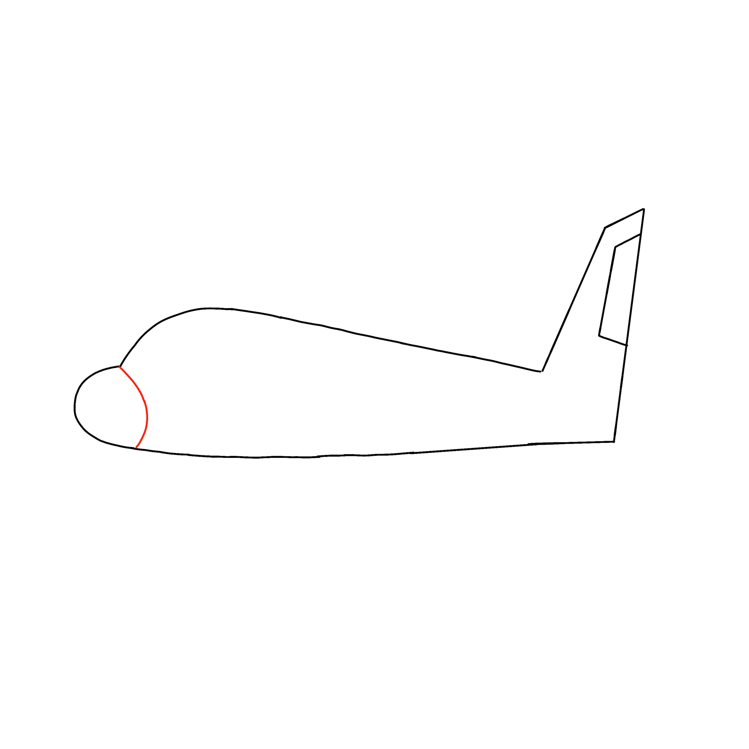 Flugzeug zeichnen Schritt 8