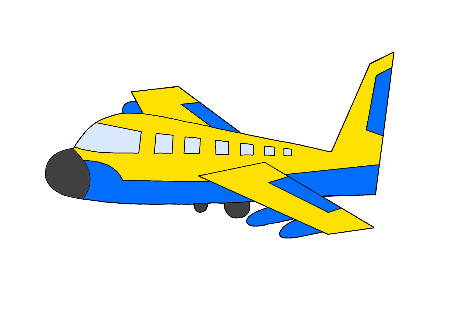 Flugzeug zeichnen lernen