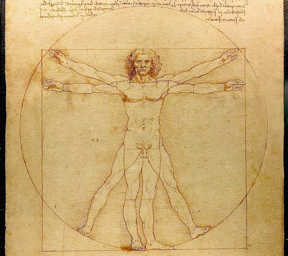 Leonardo da Vinci, Der vitruvianische Mensch, 1490