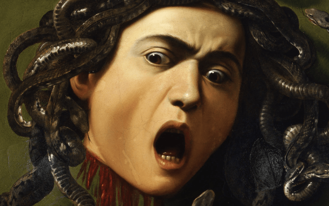 Caravaggio Medusa Detail