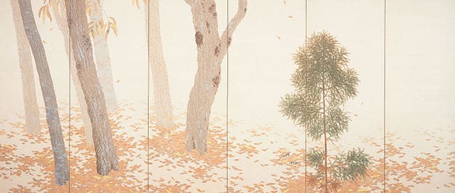 Hishida Shunsō, Fallendes Laub, 1909 