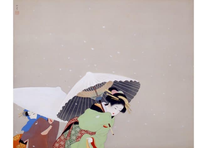 Shoen Uemura, Feathered Snow, 1944