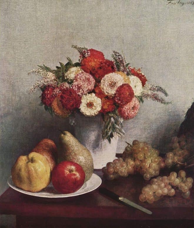 Henri Fantin Latour Stillleben mit Blumen und Früchten