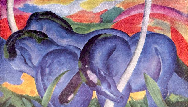 Franz Marc, Die großen blauen Pferde, 1911
