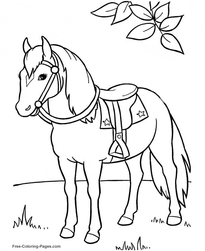 Free coloring Pages Pferd