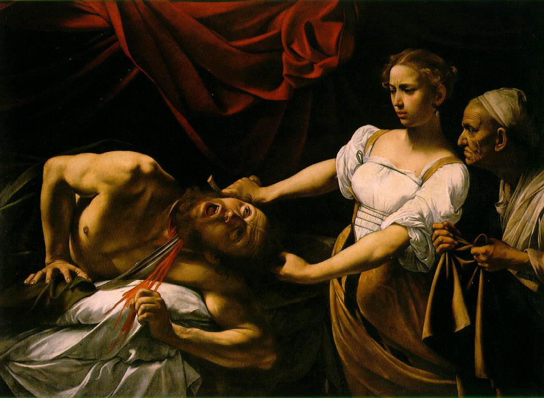 Judith enthauptet Holofernes (Bildnis von Caravaggio, um 1598)
