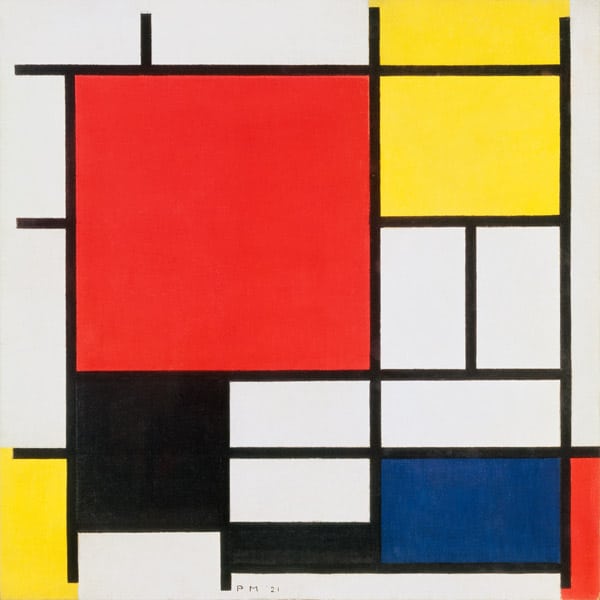 Piet Mondrian, Komposition mit Rot, Gelb, Blau und Schwarz