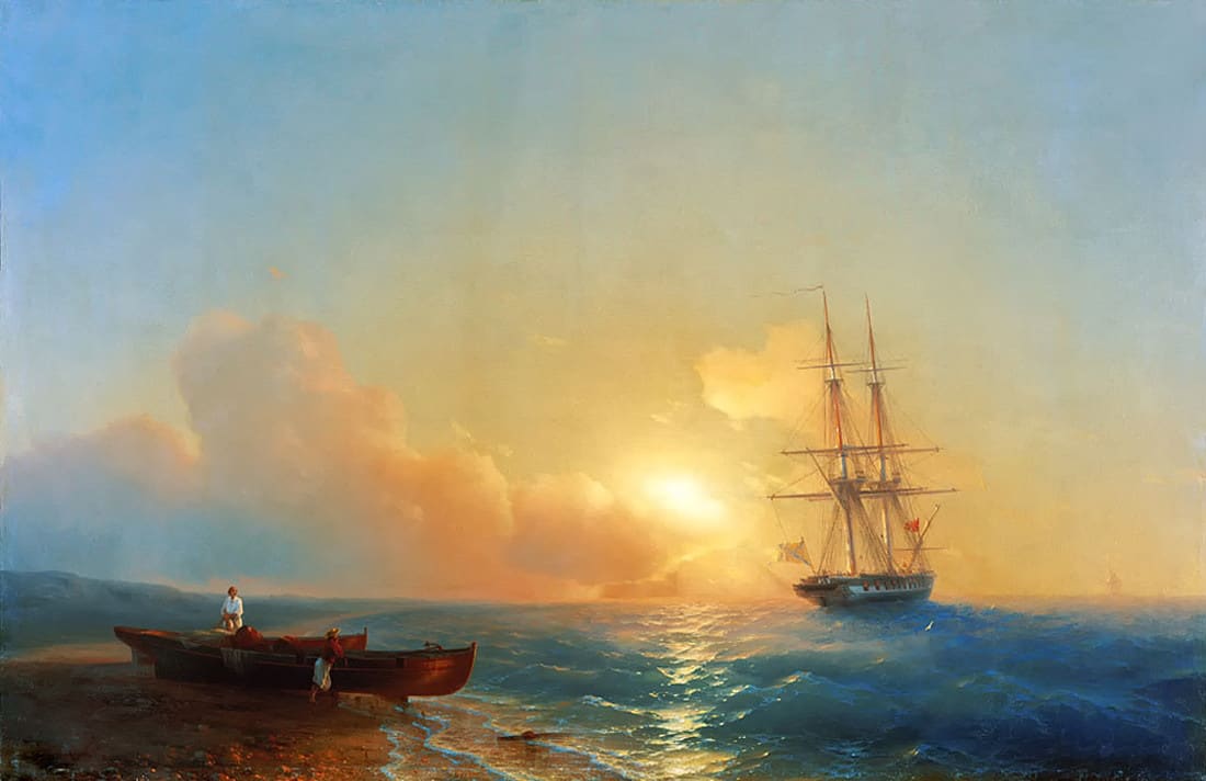 Ivan Aivazovsky, Fishermen on the coast of the sea, 1852