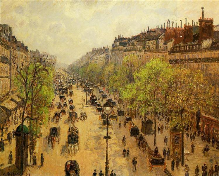 Camille Pissarro, Boulevard Montmartre Frühling