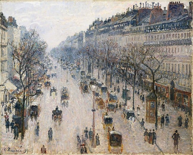 Camille Pissarro, Boulevard Montmartre an einem Wintermorgen, 1897