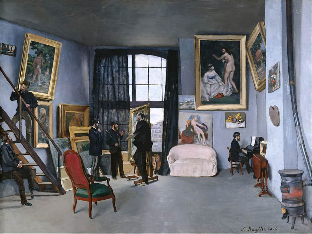 Frédéric Bazille, L'atelier de Bazille, 1870