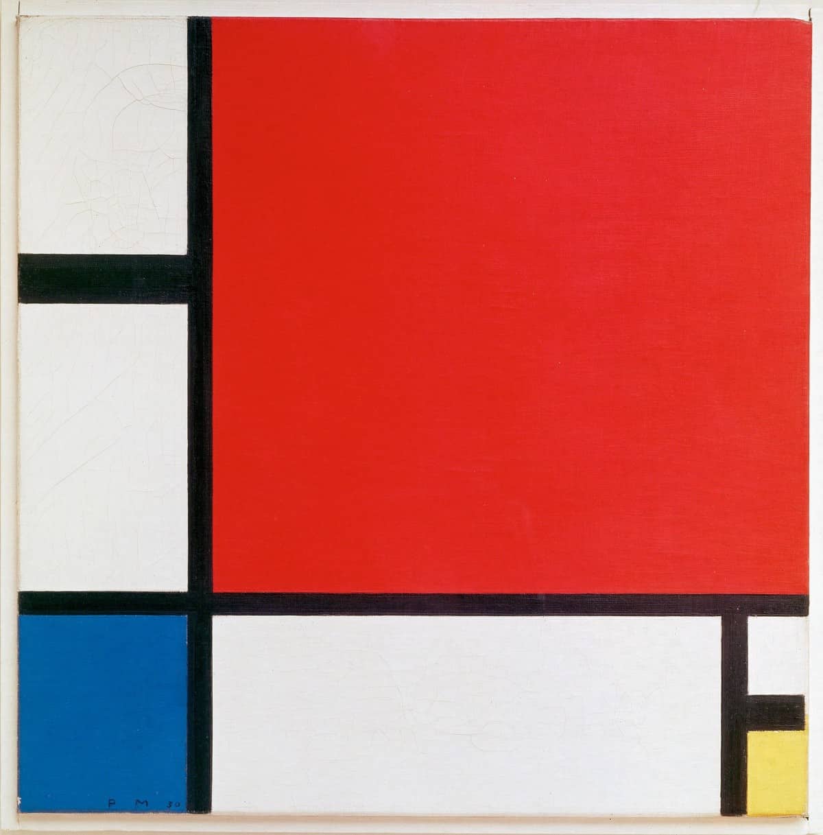 Piet Mondrian, Komposition mit Rot, Blau und Gelb, 1930