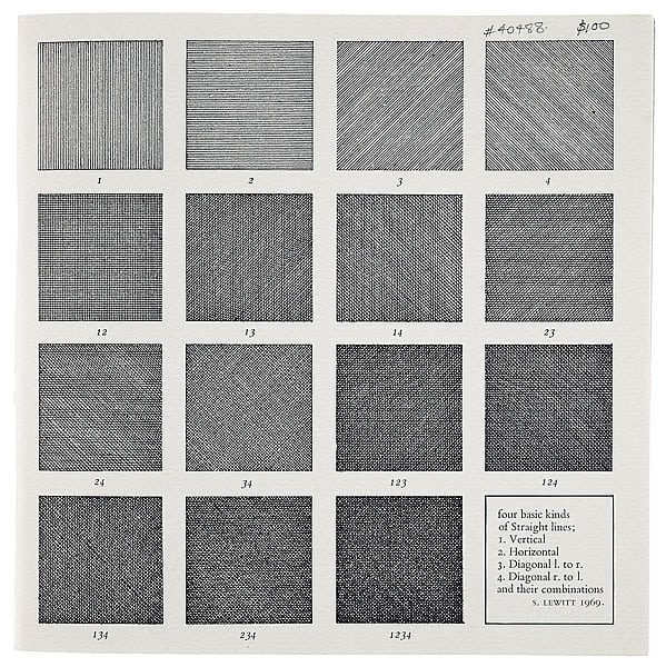 Vier Arten der Linie, Sol Lewitt, 1969
