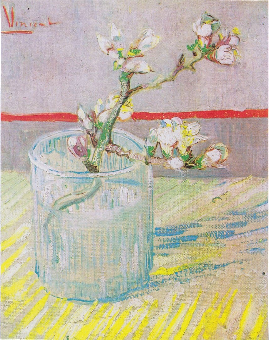 Vincent van Gogh Blühender Mandelbaumzweig in einem Glas