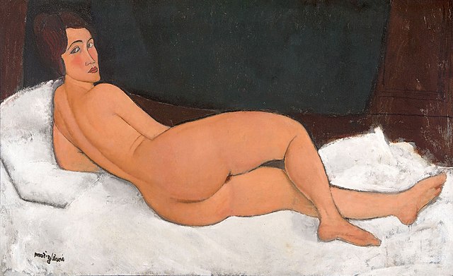 Amedeo Modigliani, Nu couché (sur le côté gauche), 1917