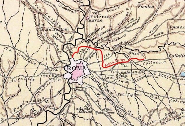 Aqua Virgo Trevi-Brunnen Verlauf