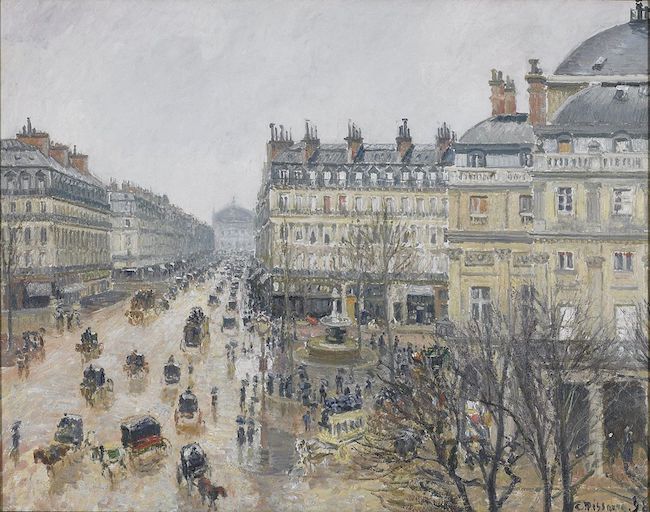 Camille Pissarro, Place du Théâtre Français, Paris: Rain, 1898