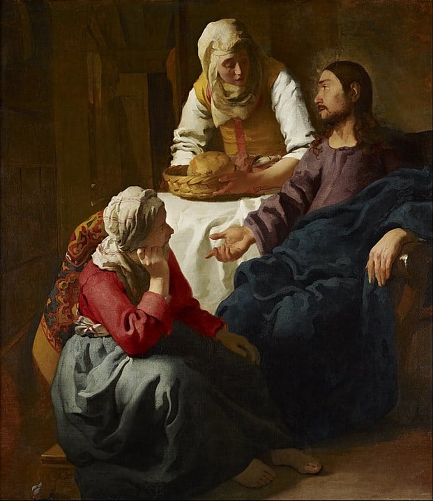 Jan Vermeer, Christus bei Maria und Martha, 1654/1655