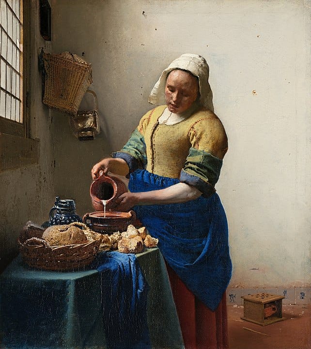 Jan Vermeer, Dienstmagd mit Milchkrug, 1658–1660