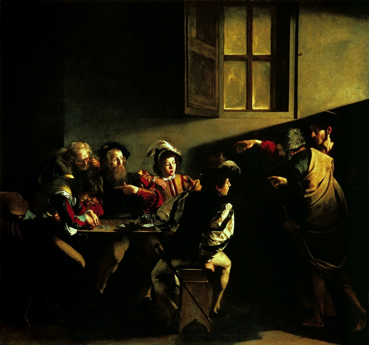 Caravaggio, Berufung des Hl. Matthäus, 1600