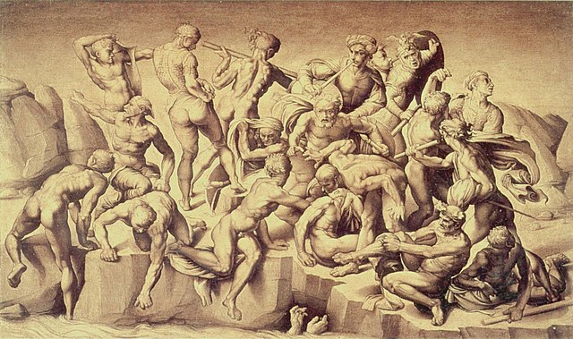 Michelangelo, Schlacht bei Cascina, Kopie von Aristotile da Sangallo um 1542