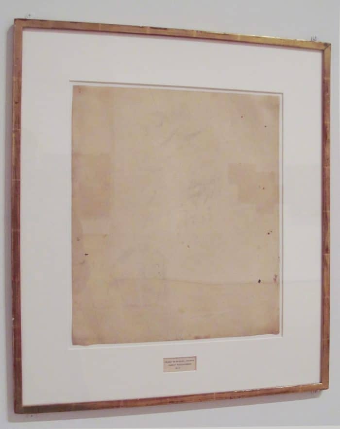 Robert Rauschenberg, Erased de Kooning Drawing, 1953