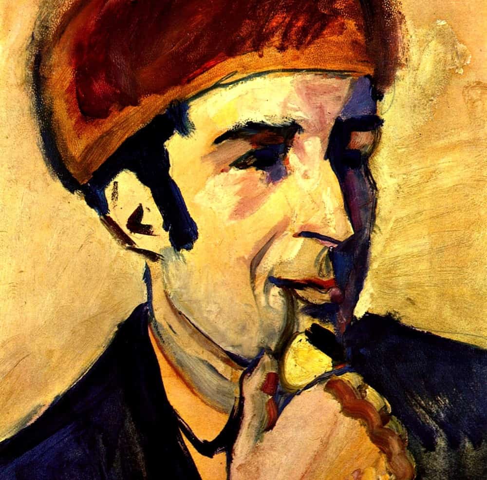 August Macke, Porträt des Franz Marc, 1910