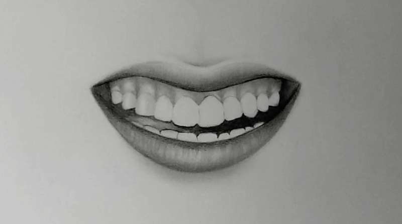 Lächeln mit Zähnen zeichnen 10