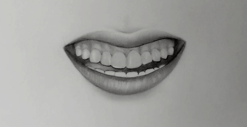Lächeln mit Zähnen zeichnen 12