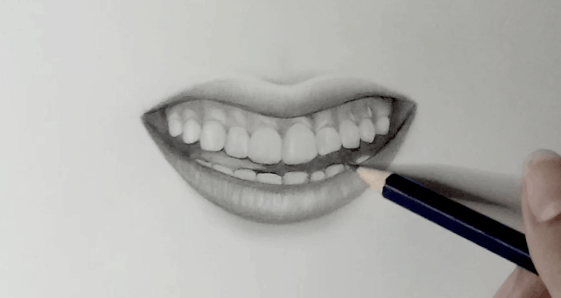 Lächeln mit Zähnen zeichnen 13