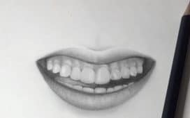 Lächeln mit Zähnen zeichnen
