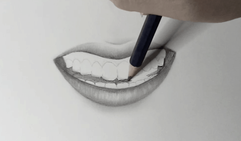 Lächeln mit Zähnen zeichnen 3