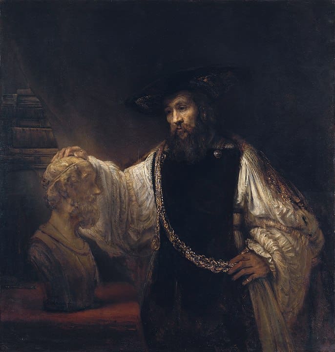 Rembrandt, Aristoteles mit einer Büste von Homer, 1653