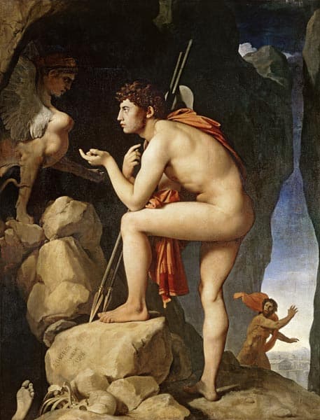 Ödipus löst das Rätsel der Sphinx, 1808