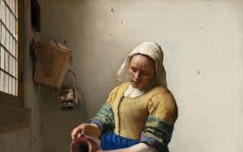 Johannes Vermeer, Dienstmagd mit Milchkrug, ca. 1657-1658