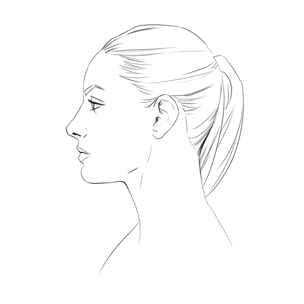 Gesicht im Profil zeichnen