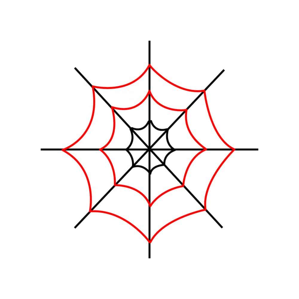 Spinnennetz zeichnen 7