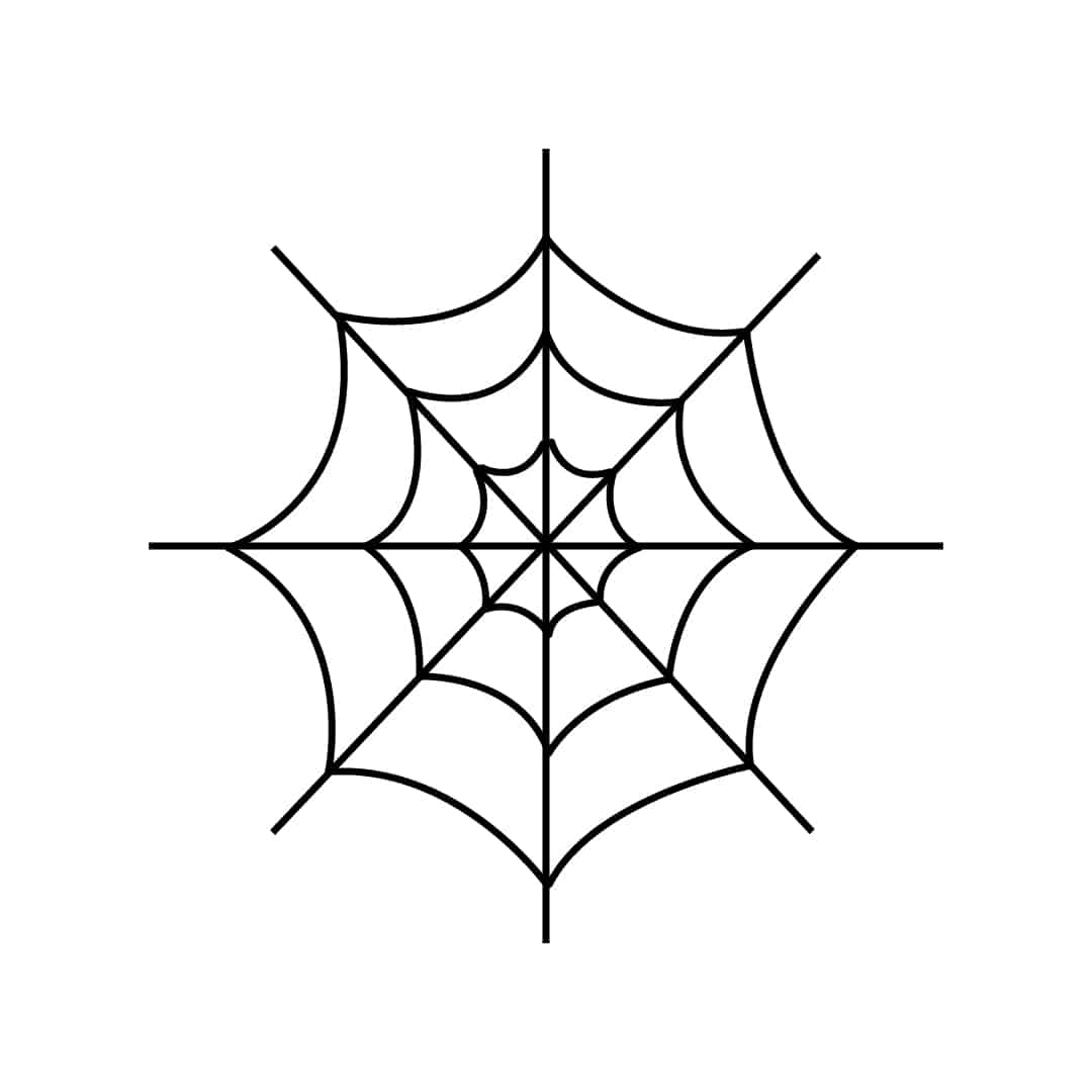 Spinnennetz zeichnen