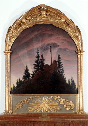 Caspar David Friedrich (Greifswald 1774  1840 Dresden) Das Kreuz im Gebirge (Tetschener Altar). 1808