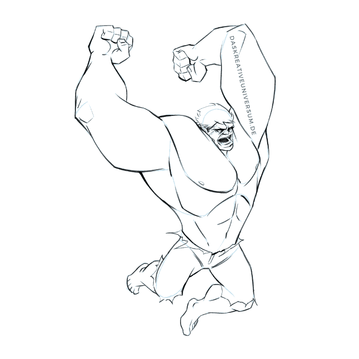 Hulk zeichnen 6