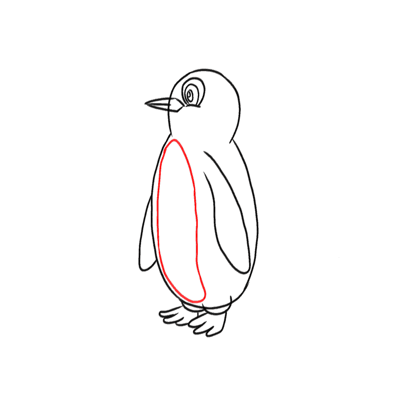 Pinguin zeichnen 7