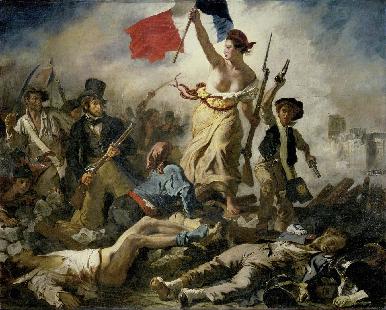 Große Gemälde: Eugene Delacroix, Die Freiheit führt das Volk, 1830