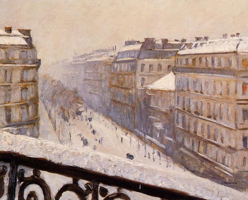 Gustave Caillebotte, Boulevard Haussmann, effet de neige, 1880