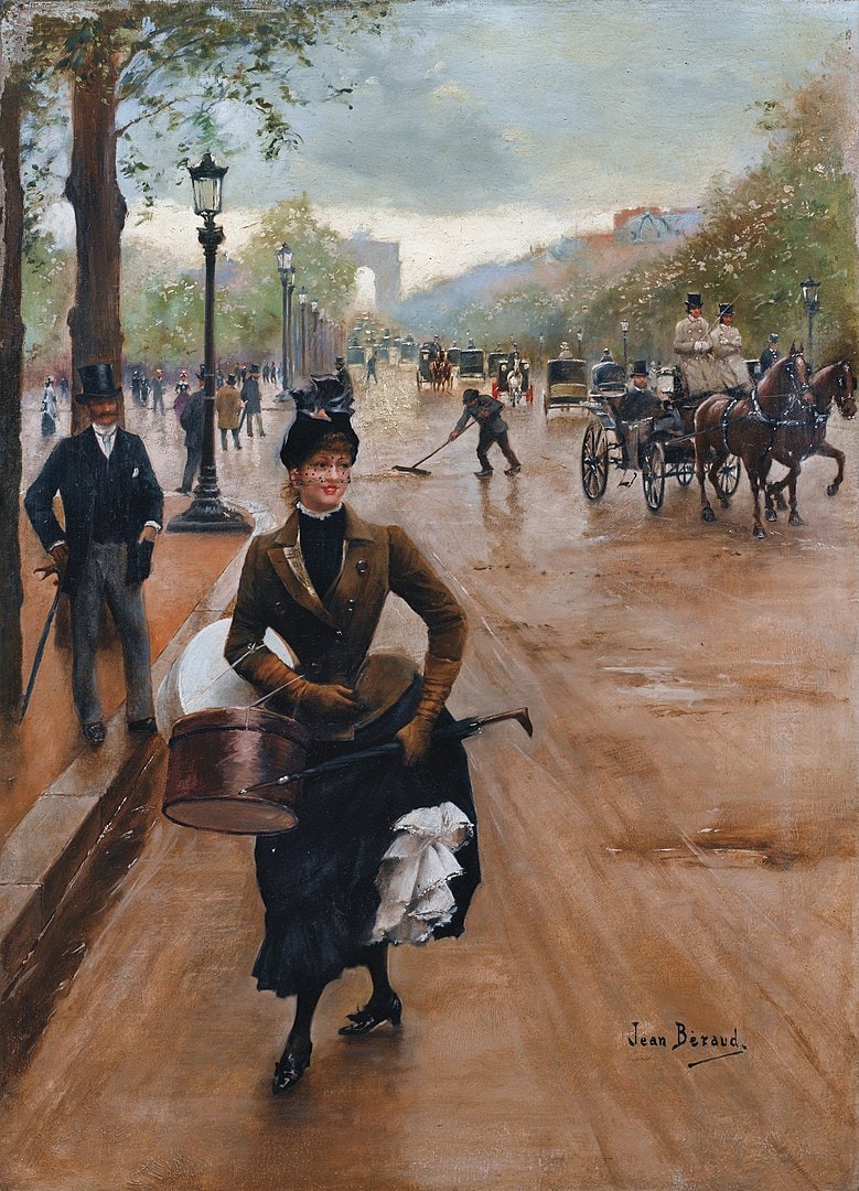 Jean-Georges Béraud, La Modiste sur les Champs-Elysées, um 1880