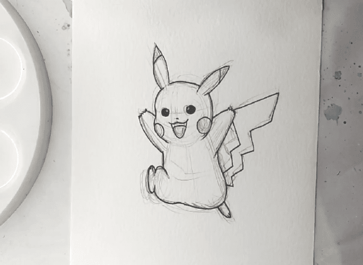 Pikachu zeichnen 3