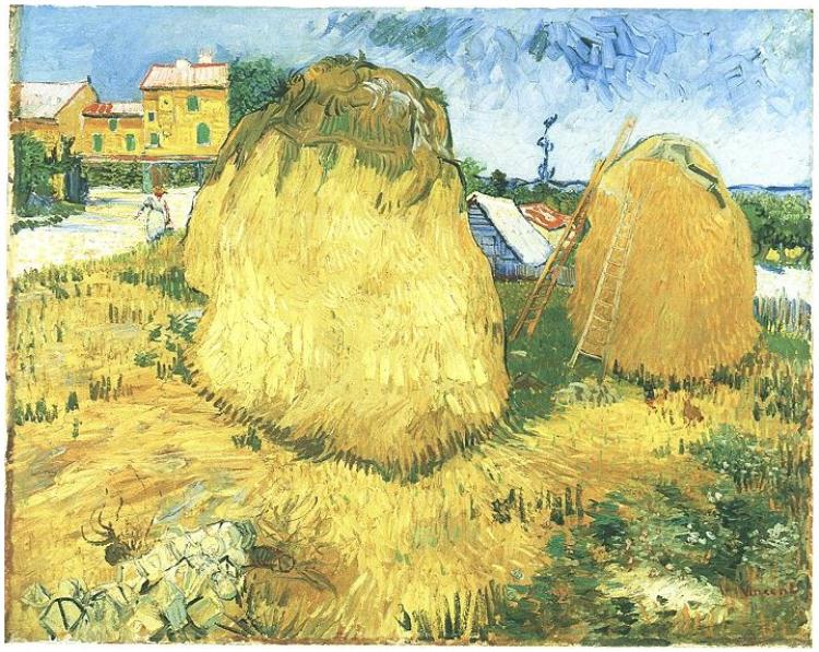 Vincent van Gogh, Heuhaufen in der Provence, 1888