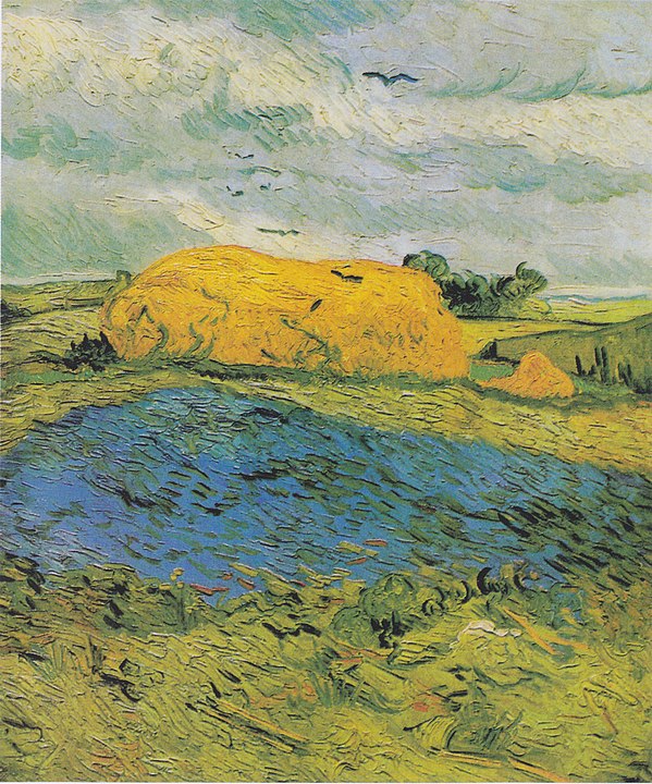 Vincent van Gogh, Heuschober an einem Regentag, 1890