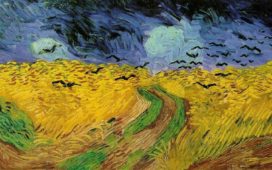 Vincent van Gogh, Krähen über Weizenfeld, 1890